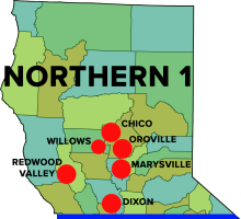 Map of Northern California